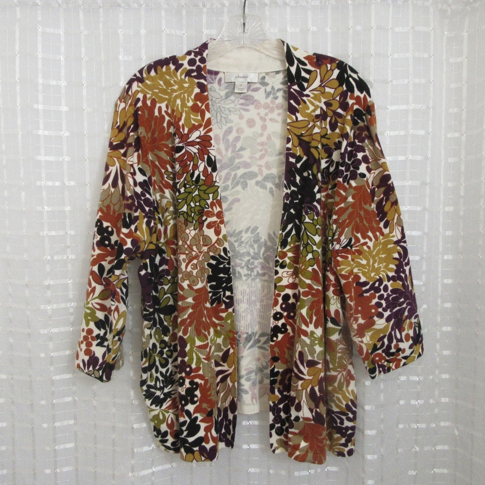 Light Sweater Cardigan 3/4 Sleeve 1X